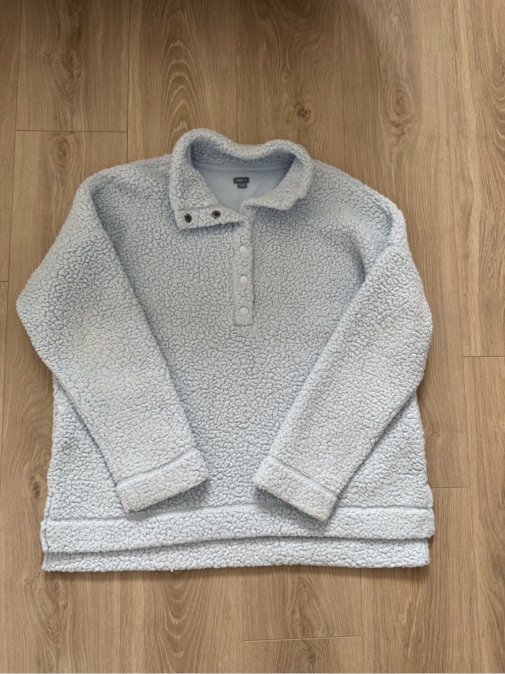Aerie Cozy Blue Sherpa Pullover Sweater